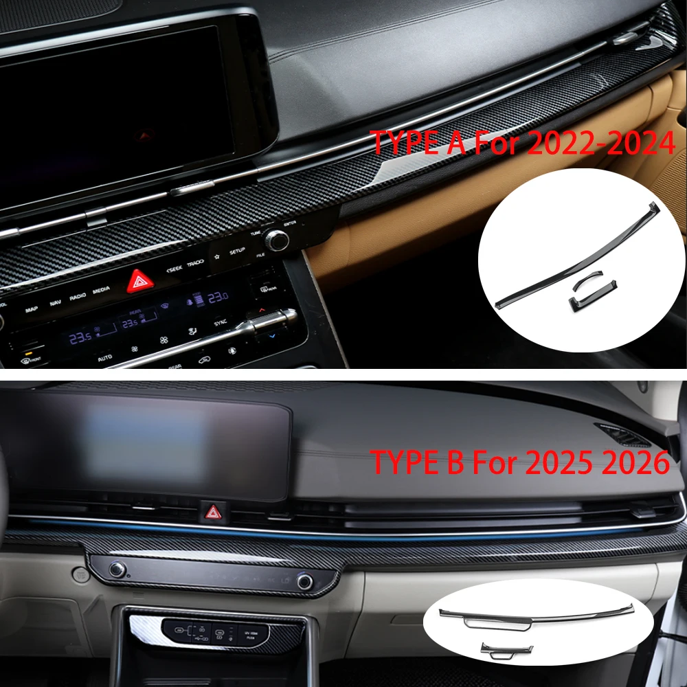 For KIA Carnival KA4 2020-2024/ PE 2025 2026 Dashboard Middle Air Conditioner Vent Cover Trim Interior Decor Accessories