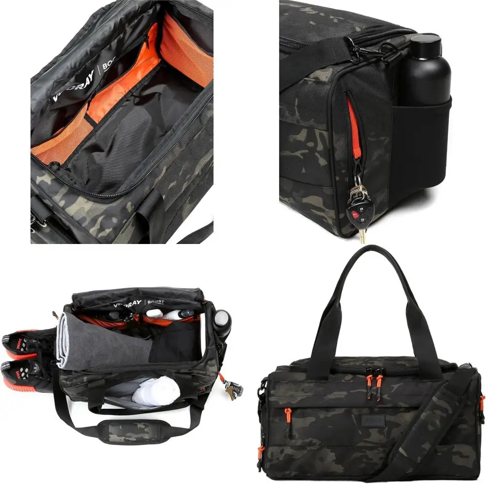 

Compact 22L Gym Duffel Bag - Unisex Lightweight Travel Bag with Shoe Compartment, Durable for Sports, Training, Overnight, and W