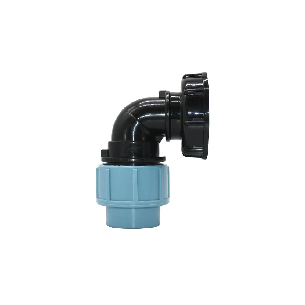 20/25/32mm PE Tube Tee Elbow Connector With S60 IBC Adapter Farm Water Pipesl Irrigation coupler