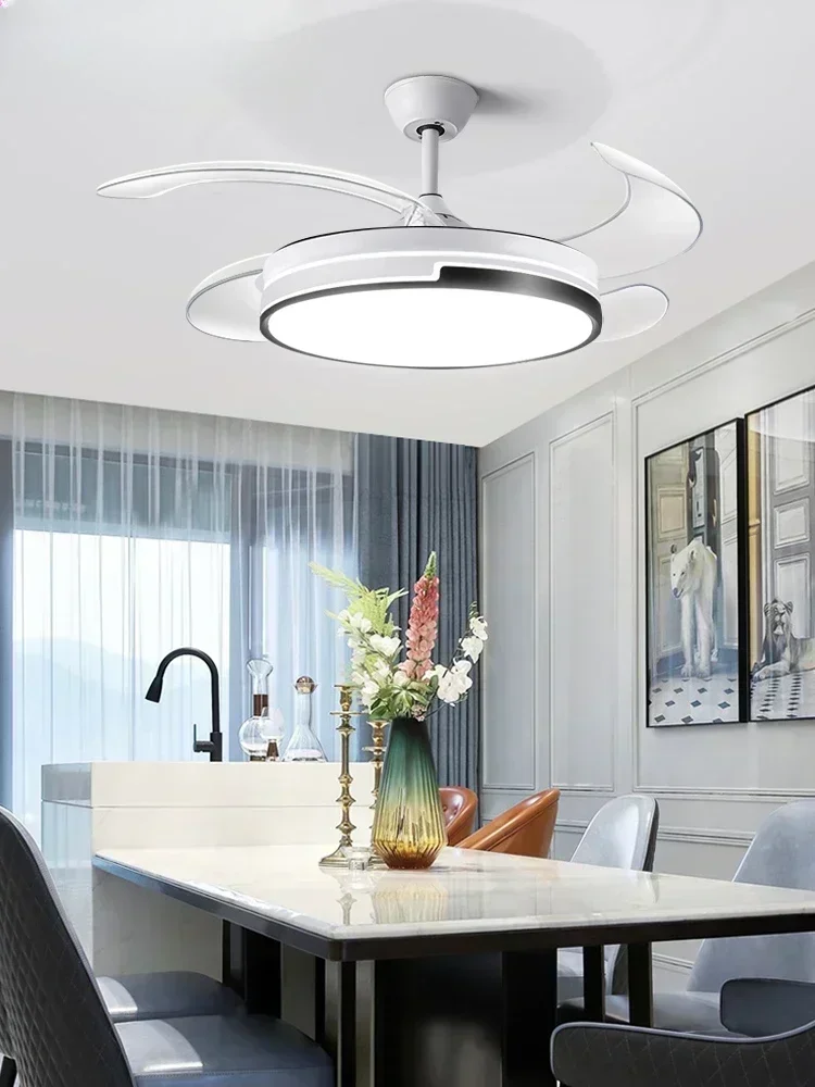 Bohemian invisible fan lamp 2023 new ceiling fan lamp ceiling home living room dining room bedroom electric fan chandelier