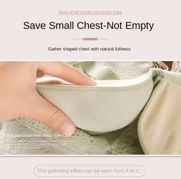 8cm Small Chest, Flat Chest, Special for Highlighting Chest, Large Thickening, Gathering, Not Empty Cup, Super Thick Bra,