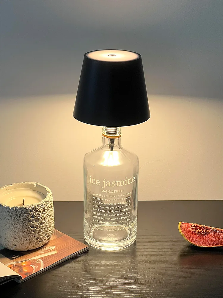 Wine bottle light plug-in night light Wine bottle desk lamp plug  Empty   Ambient  Rechargeable wine