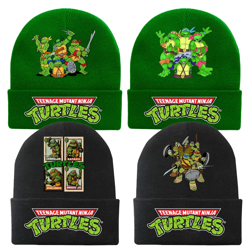 

Новая модная детская шапка с изображением Черепашек-ниндзя, вязаные шапки для мальчиков, модная детская шапка, зимняя шапка с аниме-принтом, подарок