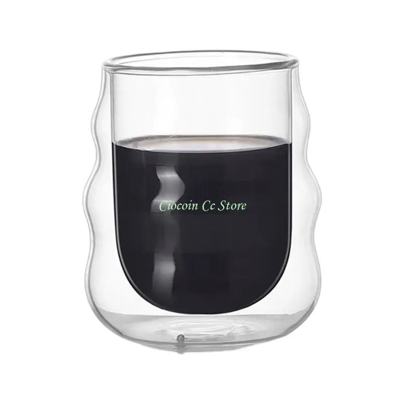 X90F Tempered Borosilicate Glass Mug Drinking Cup For Daily Hot Cold Beverage