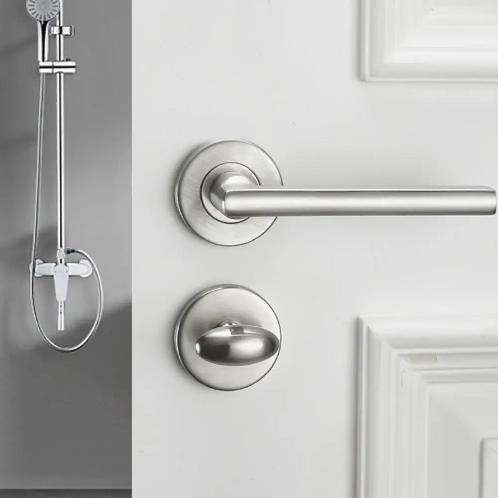 

Stainless Steel Indicator Door Lock Nylon Plastic Black Color Public Toilet Lock Magnetic Silent Integrated Handle