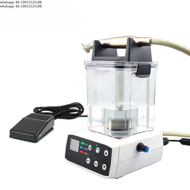 

Dental Electric Brushless Motor with Water Tank E-Type Low Speed Handpiece 1:1/1:5 Fiber Optic LED Contra Angle