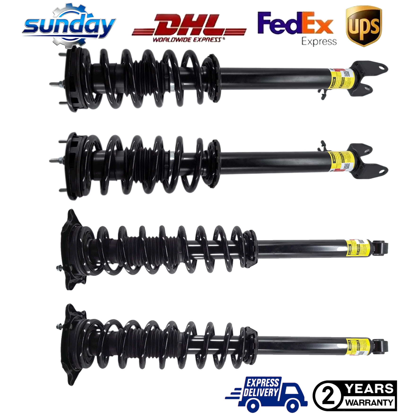 

4X Front Rear Shock Absorber Spring Suspension Struts Assys for Tesla Model S P85 S60D S60 2011-2016 101561900A 101562003D
