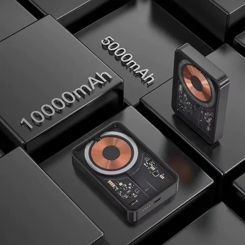حافظة لهاتف سامسونج آيفون لهاتف Xiaomi Macsafe Powerbank Magsafe باور بانك 5000/10000 مللي أمبير في الساعة للبطارية الخارجية اللاسلكية المغناطيسية