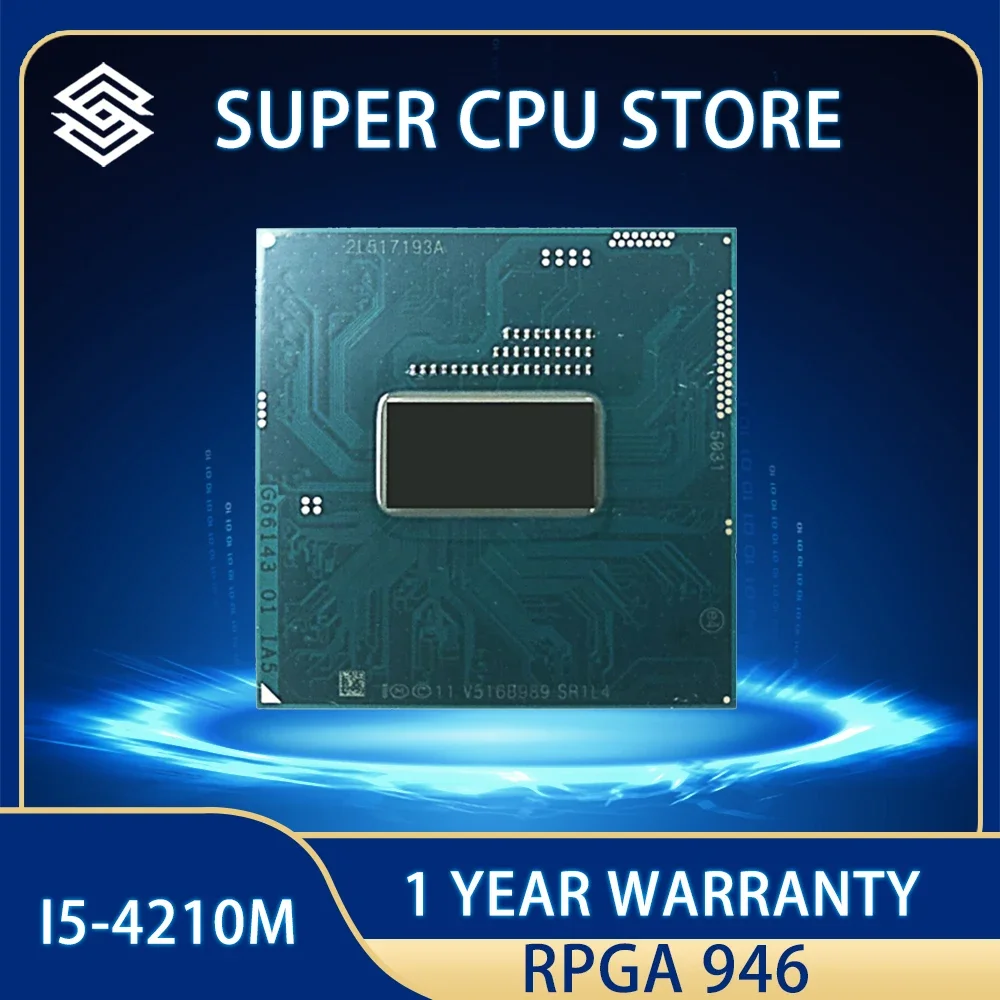 

Intel Core i5-4210M i5 4210 M SR1L4 CPU Processor 3 M 37 W Socket G3 2.6 GHz Dual-Core Quad-Thread /rPGA946B