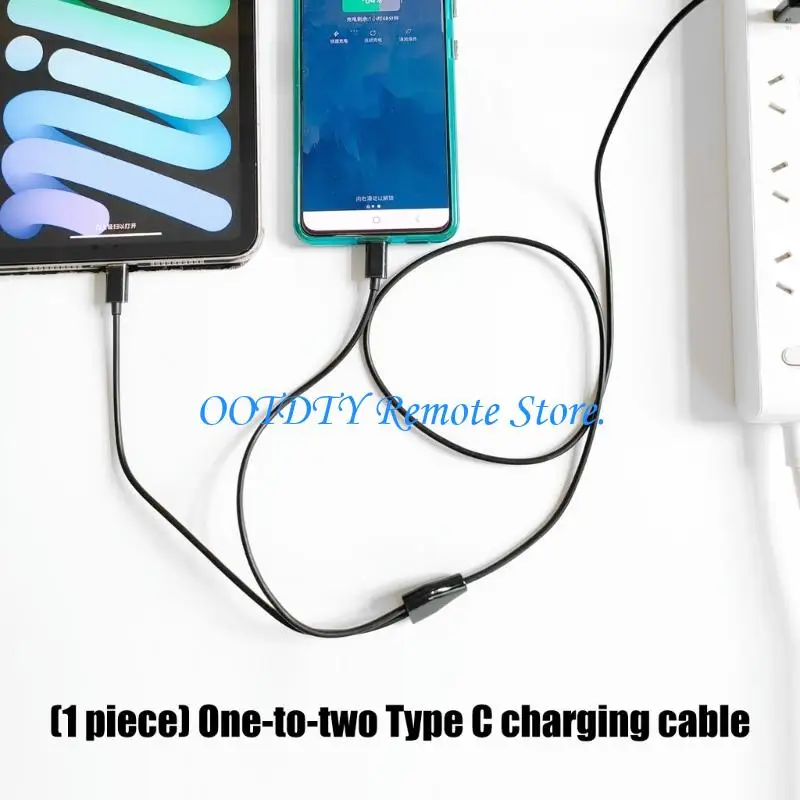  USB C Cord Type C Charging Cable For Two Devices Copper Cores Shielded Design For Stable Charging In Offices Or Travel Scenario