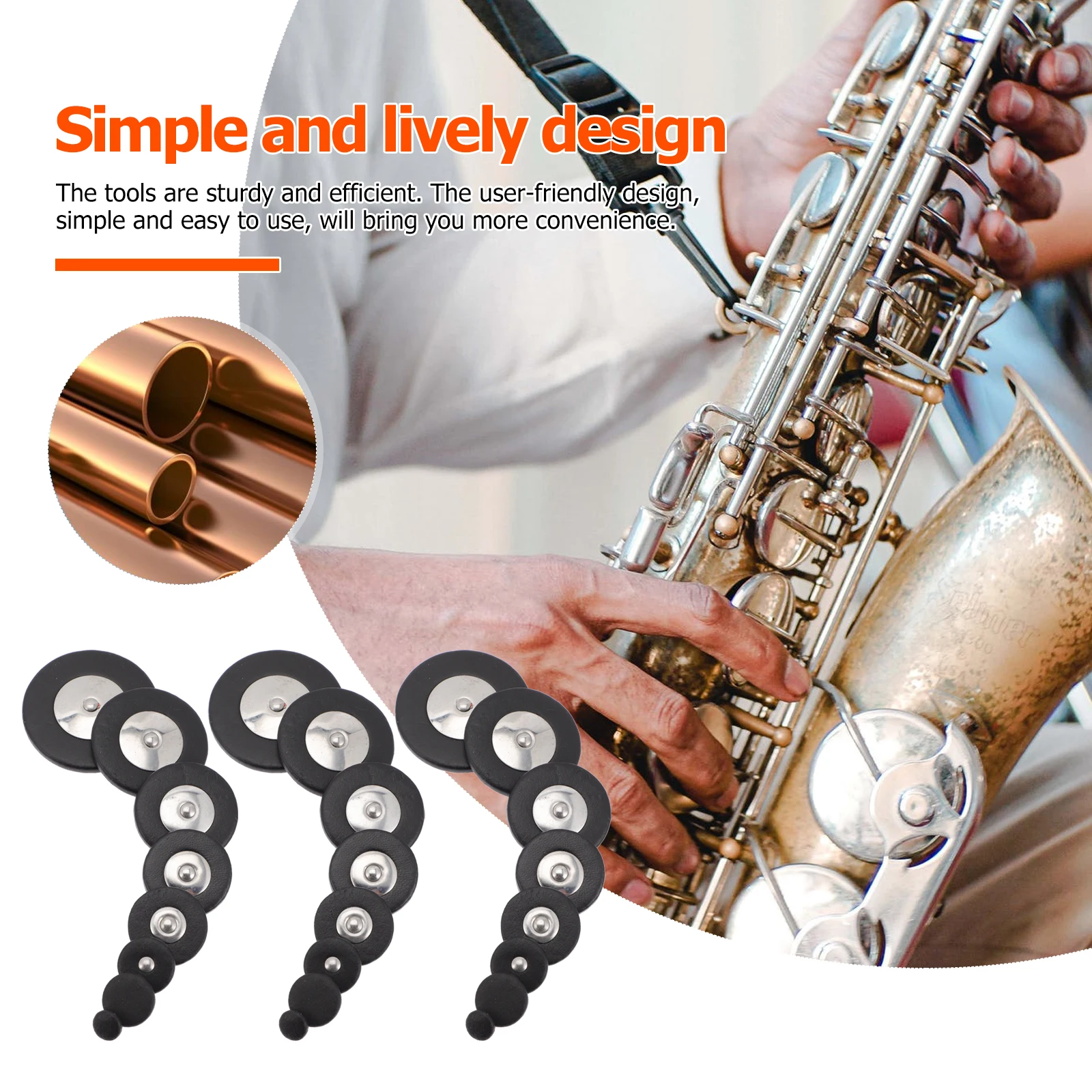 

25 Pcs Saxophone Cushion Pads Key Repair Gel Sound Hole Gasket Cushions Rubber Mat
