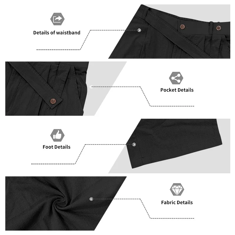 Grenzüberschreitende italienische Neapolitaner Gorger Old Money Style Herren Freizeithose aus Leinen im Commuter-Stil – Detail 39