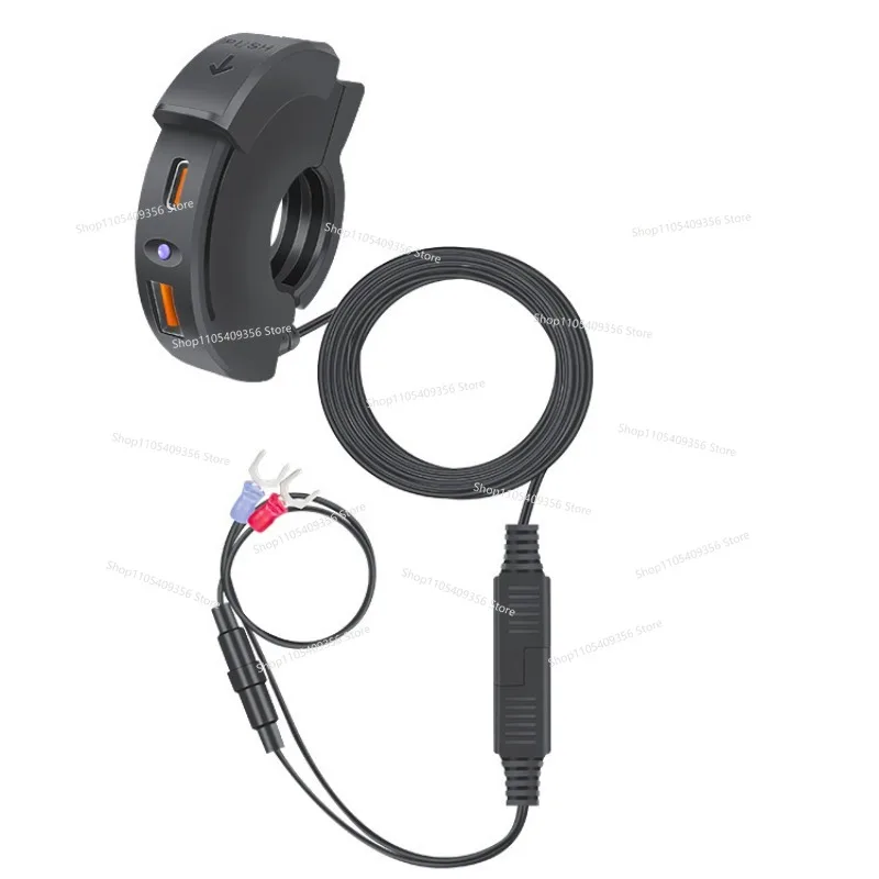 Electric Vehicle Faucet Mobile Phone Charger, Car USB Fast Charging Waterproof TYPE-C Charging Seat Interface Belt