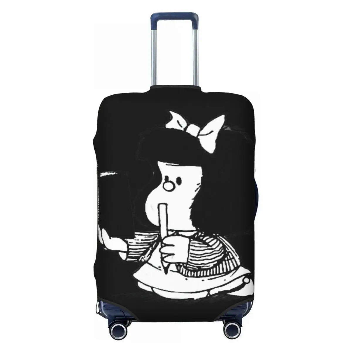 

Mafalda Print Luggage Protective Dust Covers Elastic Waterproof 18-32inch Suitcase Cover Travel Accessories