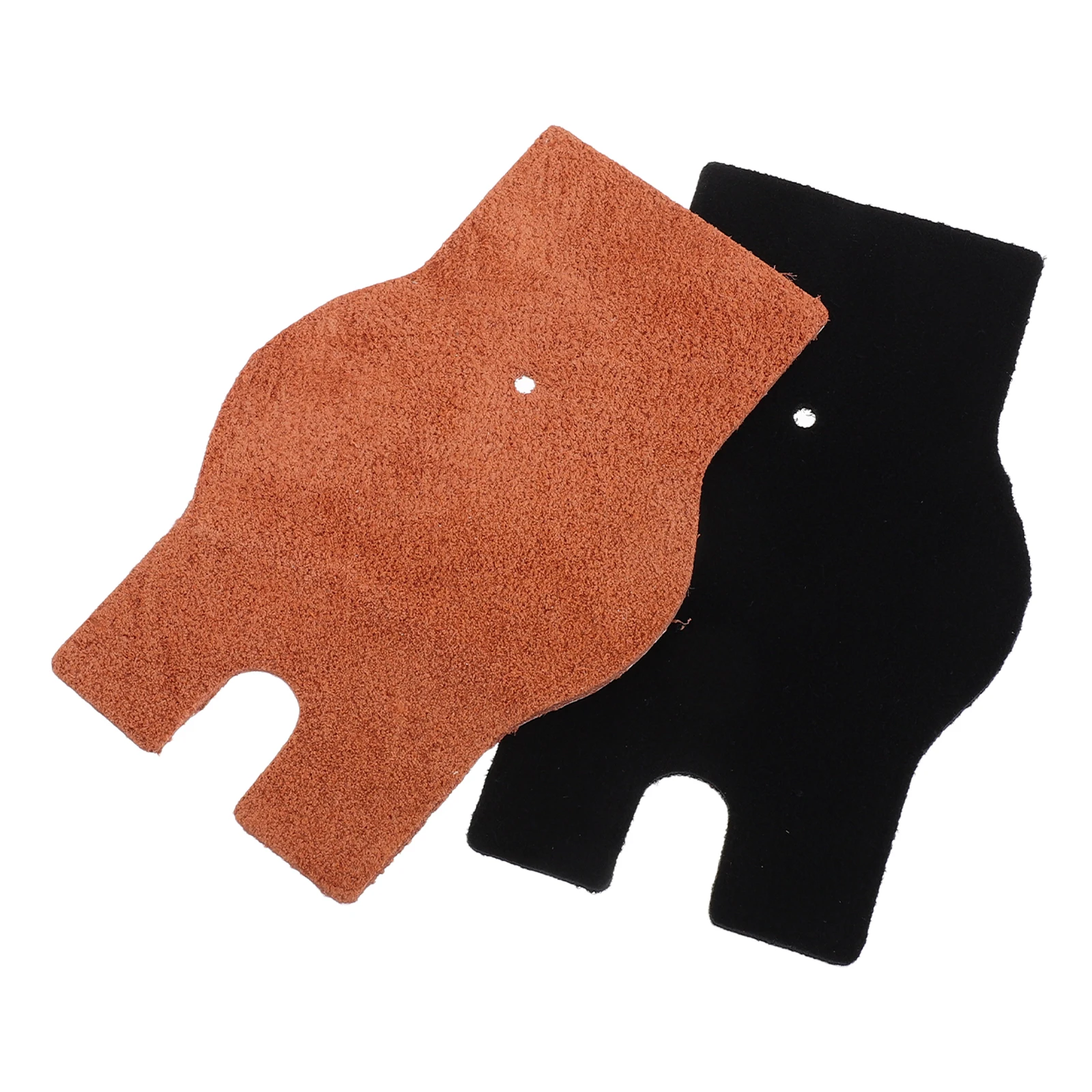 

2pcs Erhu Anti-slip Pad Double-sided Adhesive Instrument Support Brown Black Opening Design Non-skid Guitar Protective