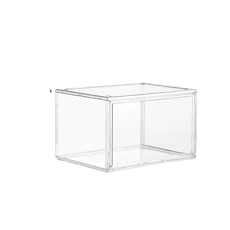 Fully Transparent AJ Shoe Box Stackable Display Box  Side-opening Shoe Box Sneaker Figure Storage Box Dust-proof Shoe Cabinet