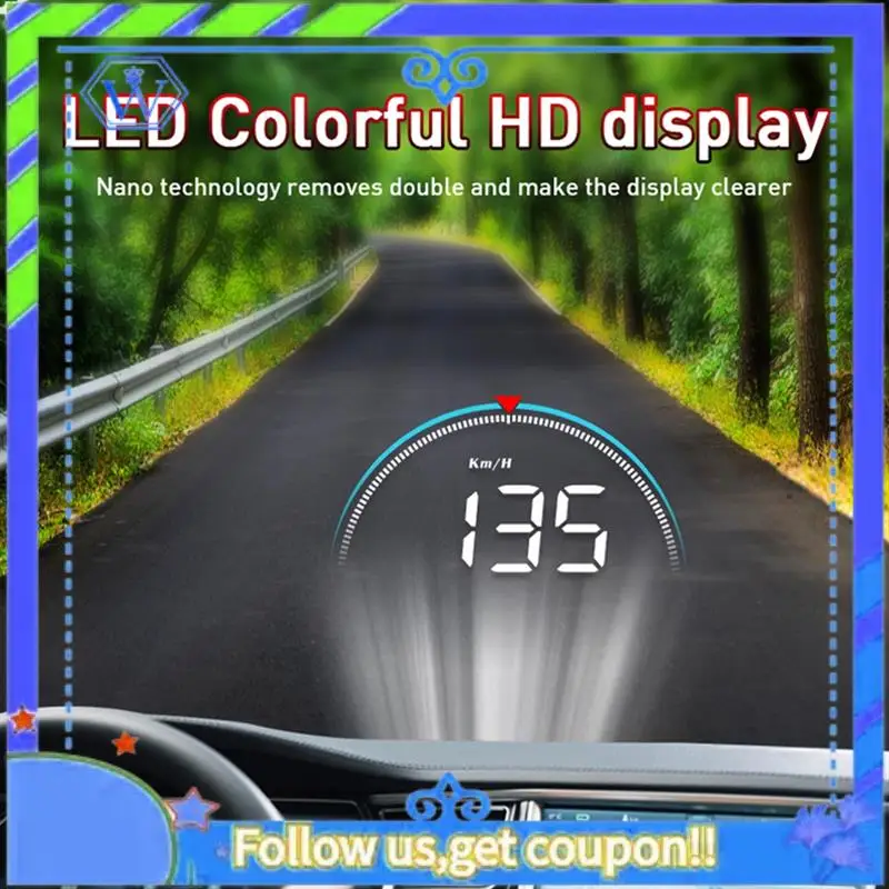 

M46K-M8 HUD Head-Up Display OBD Car Display Speedometer Universal Easy Install Easy To Use