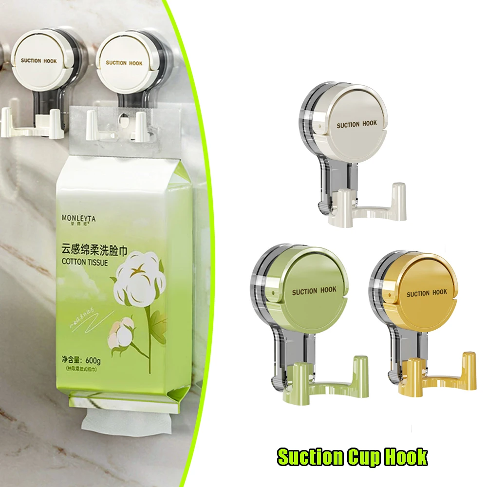 Waterproof Vacuum Suction Cup Hooks Strong No Drill Adhesive Towel Holder Kitchen Bathroom Wall Mount Removable Reusable view 4
