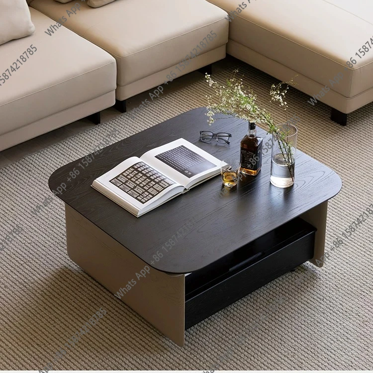 

Japanese style coffee table | Modern simple solid wood coffee table living room household small apartment movable tea table