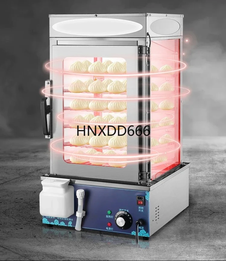 

Automatic steamed buns machine Commercial small cage buns Small glass steamed buns cabinet