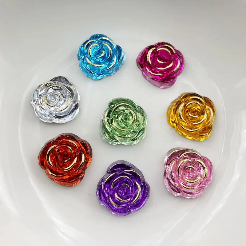 40Pcs 14Mm Rose Rhi… - image