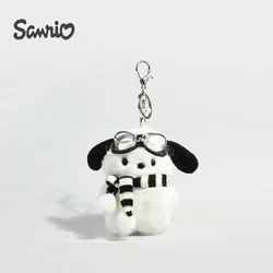 Sanrio Pelúcia Brinquedos para Crianças, Chaveiro Boneca, Kawaii Pochacco Anime Pingente, Plushie Bonito Chaveiros, Presentes de Aniversário das Meninas