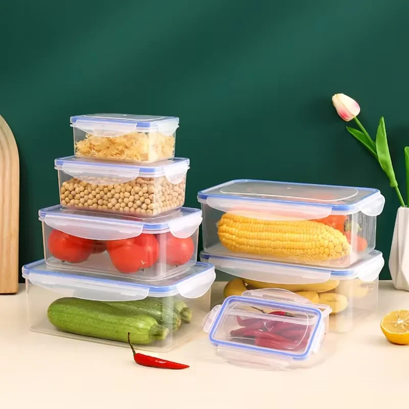 for  Choose  Plastic Microwave Food Container Kitchen Refrigerator Heat Resistant Lunch Box Fruit Storage Sealed Box