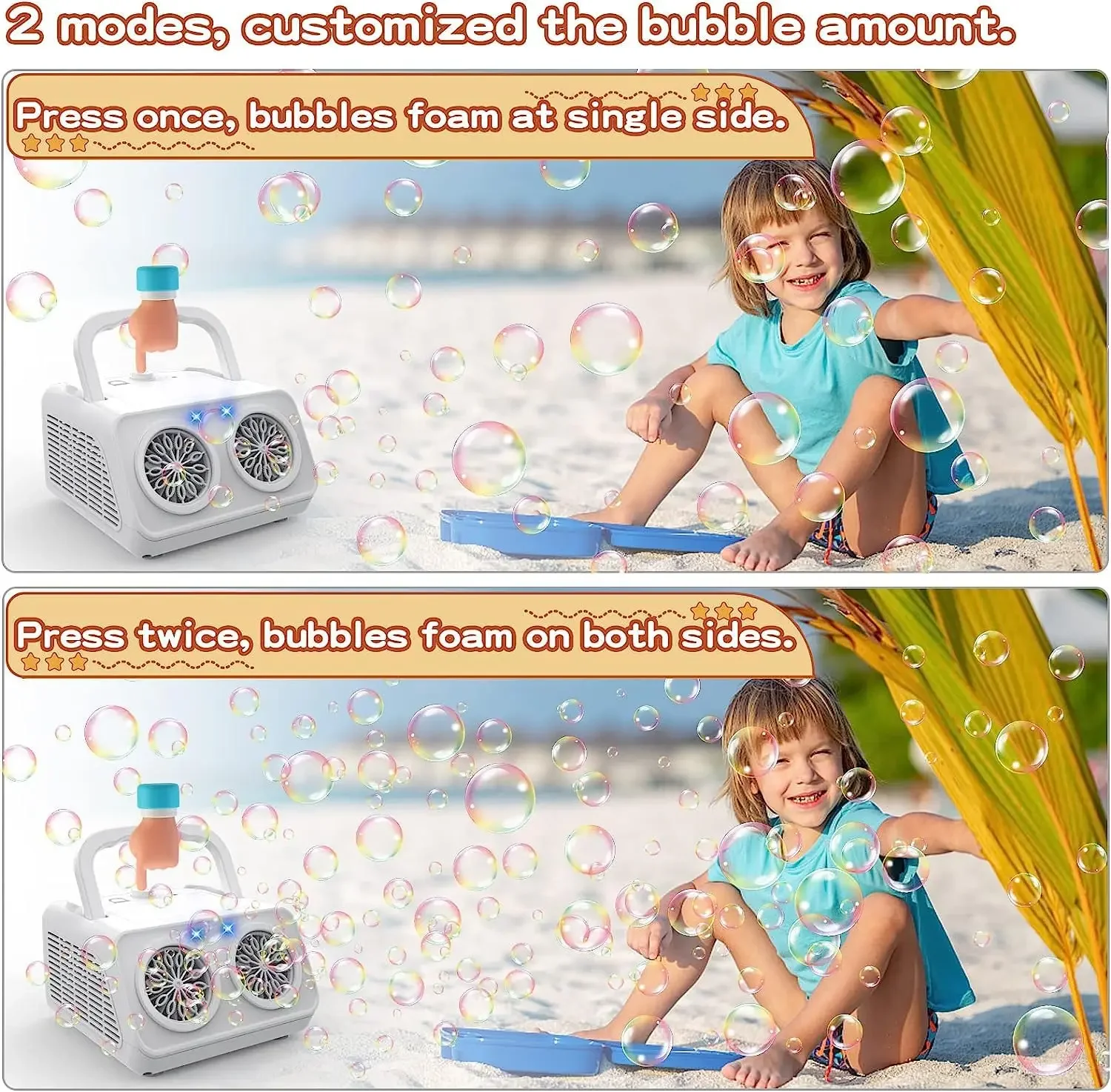 New Electric Stage Bubble Machine Handheld Multi hole Fully Automatic One Click Bubble Blowing Wedding Outdoor Children Gift Toy