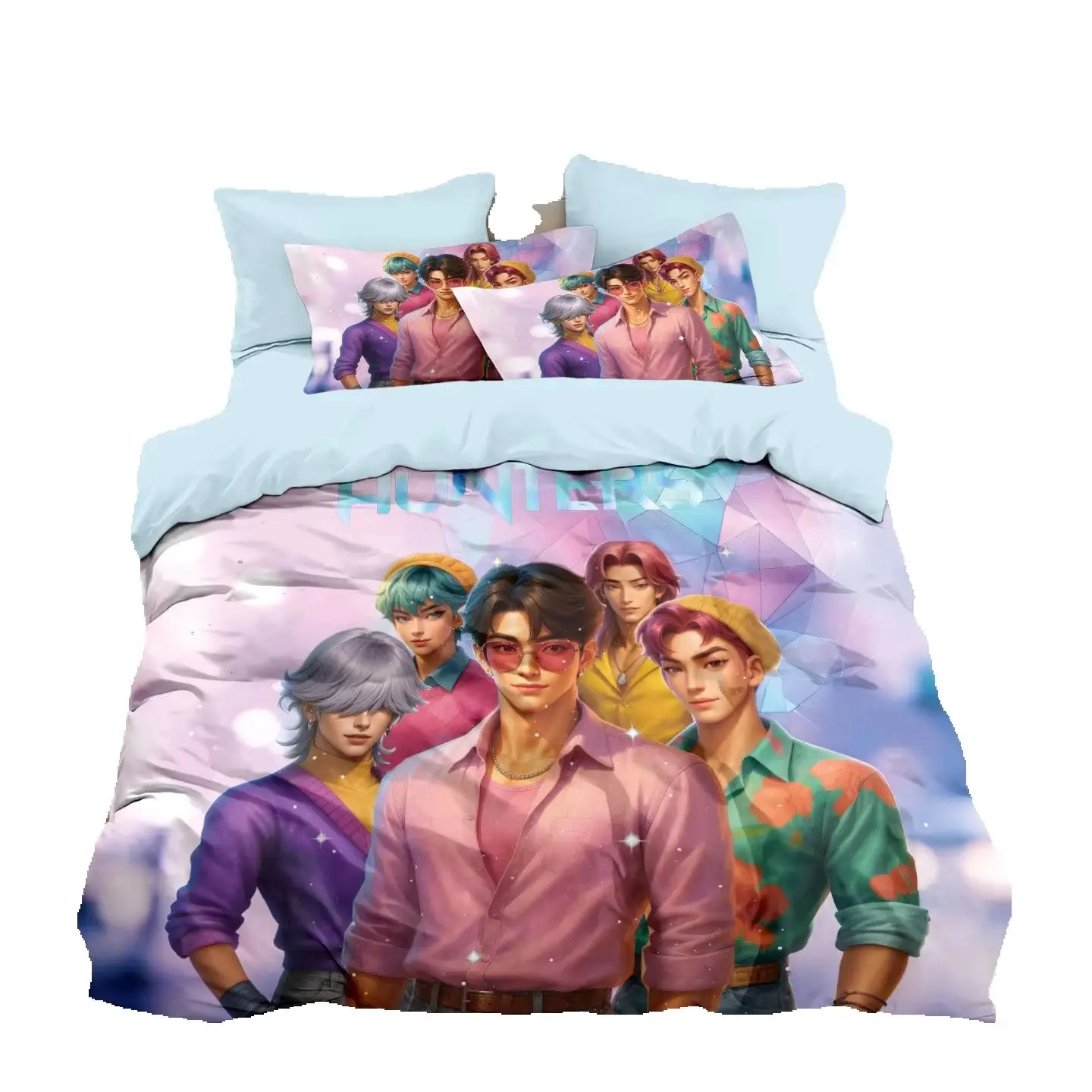 3D Print Girl Fans kp op Duvet Cover Pillowcase W onder-Girls Bedding Set Twin Full Size Home Bedroom Decor for Youth 2/3pcs