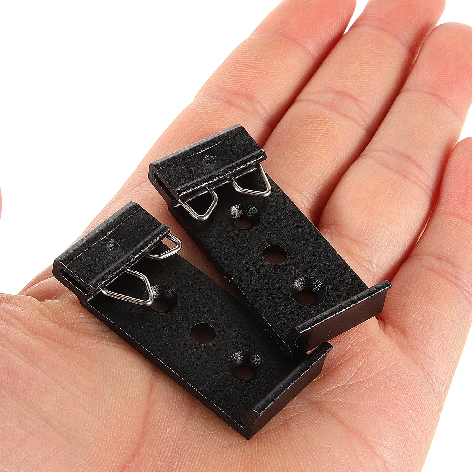 

2Pcs Easy Install Drawer Guide Brackets 20mm Hole Distance Aluminum Slide Mounts for Furniture