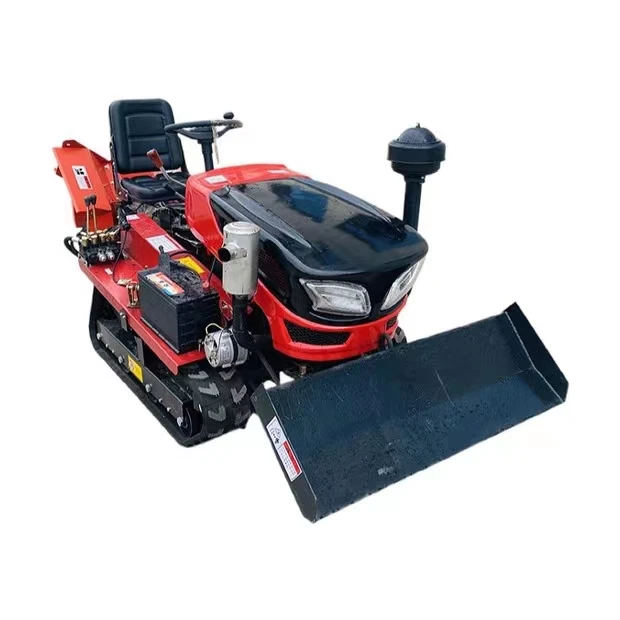 Remote Control Multifunction Crawler Tractor Micro Rotary Tiller Cultivator