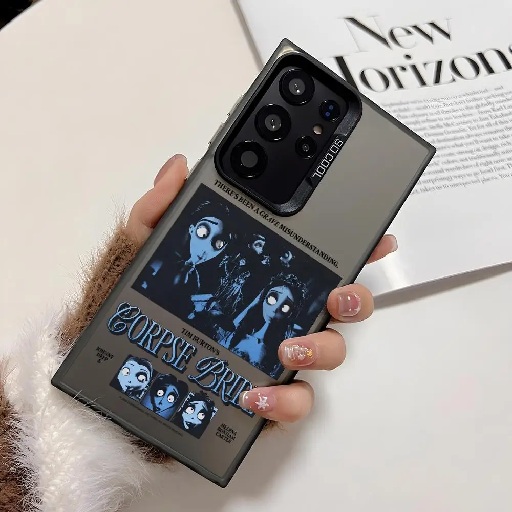 Coque de téléphone c-corpse BrideS Terror, étui en Silicone argenté pour Samsung Galaxy S25 Edge S24 S23 S22 S21 S20 Ultra Funda