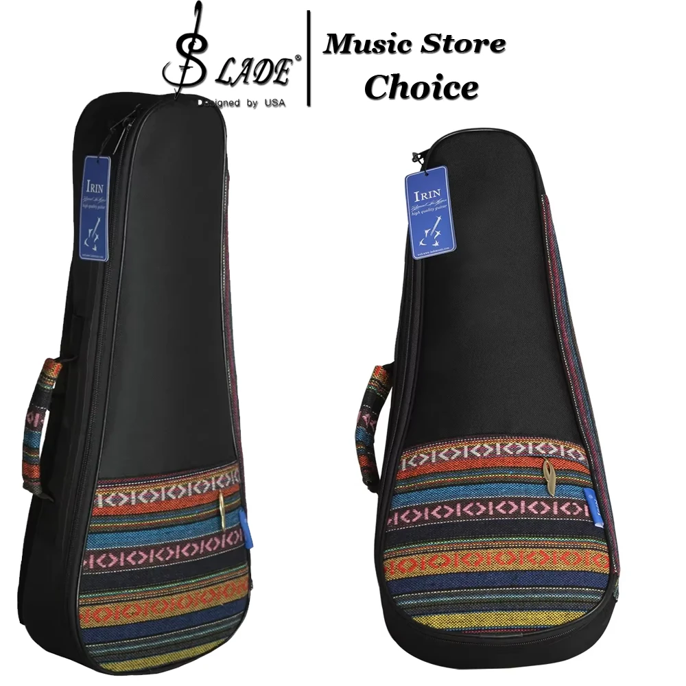IRIN 21 Inch Ukulele Bag Colorful Waterproof Cotton Guitar Case Portable Ukulele Shoulder Bag MIni Guitar Universal Accessories