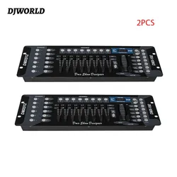 Controlador DMX 192 de 2 piezas para iluminación de escenario, equipo profesional para DJ con cabezal móvil, 192 canales, DMX512