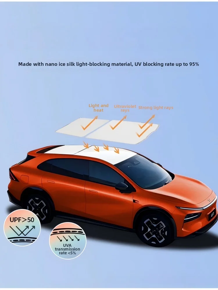 For Zeekr X/001 ice crystal/suede/graphene split SunShades Glass Roof Sunshade Sunroof Skylight Sunshade cooling sun protection