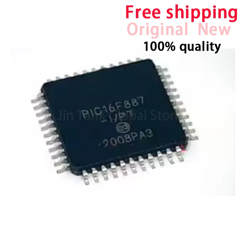 5 قطعة جديد الأصلي PIC16F887-I/PT PIC16F887 16F887 QFP IC MCU 8BIT 14KB فلاش 44TQFP