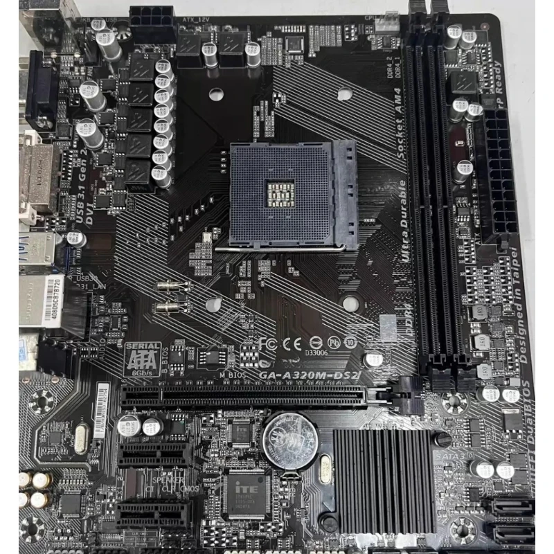 Used for Gigabyte A320M-DS2 AM4 Desktop Motherboard Full Functional Tested Working