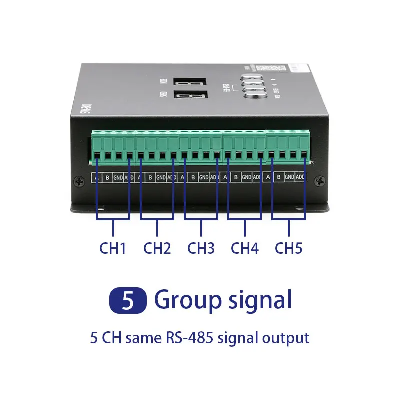 SW-301U 5CH output DMX512 programmable pixel light controller, UCS512 TM512 SM16512 Hi512 one key address writer