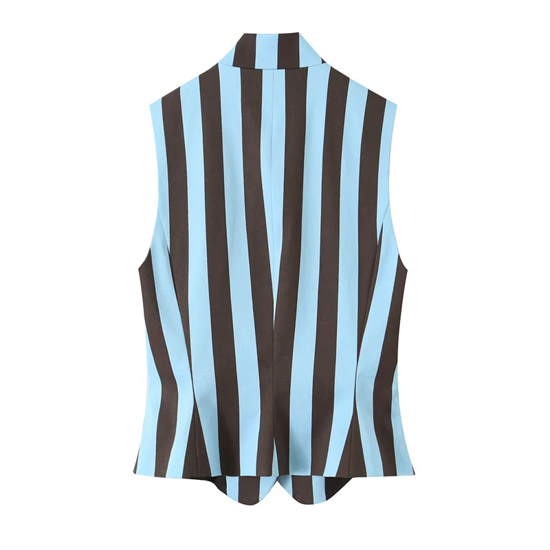 Guobioziy Women's Top 2026 New Style Striped Knot Button Vest Top A Mix Of Traditional Chinese Style And Modern Colour Blocking