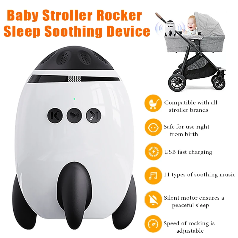 Dispositivo Portátil para Acalmar Bebês, Multifuncional, Sem Fio, Bluetooth, Auxiliar de Sono Vibratório com Música Relaxante e Ruído Branco