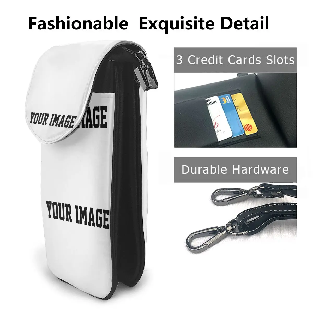 Your Image - Custom Made Cell Phone Purse Custom Design Your Own Shoulder Bag Customized Purses