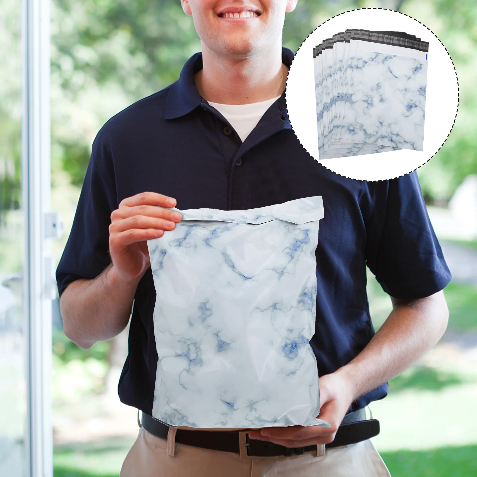 25Pcs Creative Express Bags Maple Leaf Pattern Waterproof Postal Bags Self Adhesive Sealing for Secure Shipping Logistics