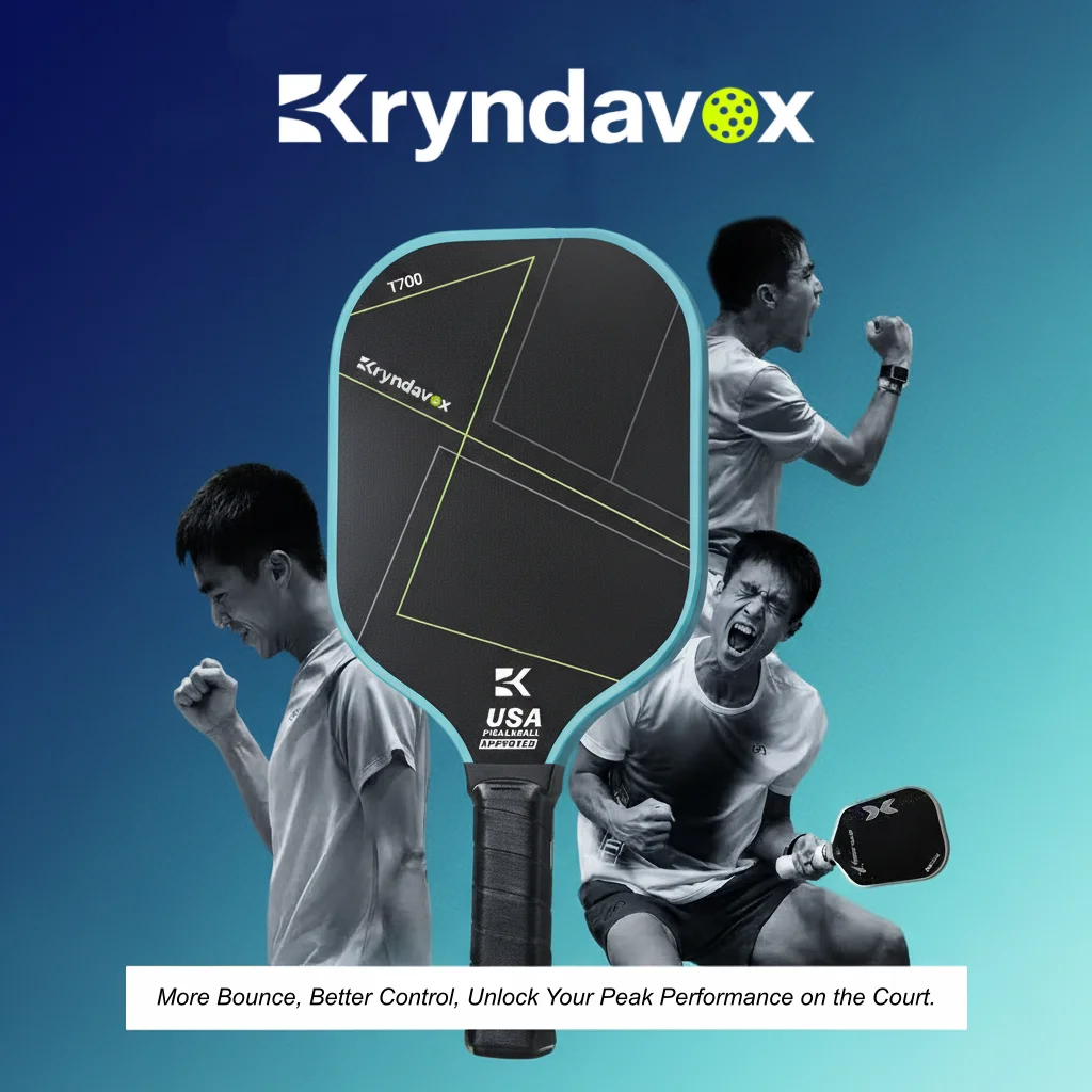 

Kryndavox Pickleball Paddle - T700 Carbon Fiber - USAP Approved -- Good for All Skill Levels - Professional Grade