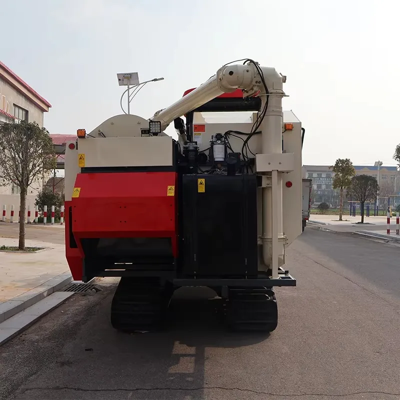 Four Wheel Economical Wheat Combine Harvester Low Price Diesel Power Rural Small Dry Field Grain Harvest Reaping Machinery