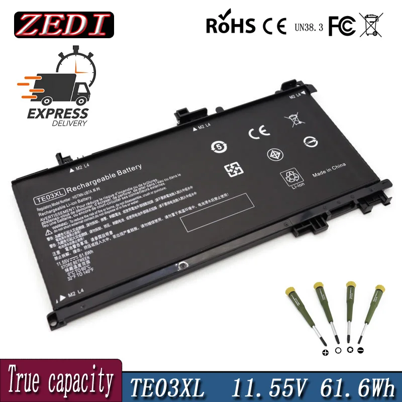 ZEDI New Original TE03XL Battery For HP OMEN 15-bc011TX 15-bc012TX 15-bc013TX 15-AX015TX AX017TX TPN-Q173 HSTNN-UB7A 849910-850