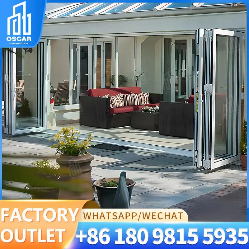 

Customizable Factorymade European Style Accordion Bifold Door for Home Office Use