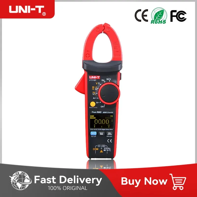UNI-T UT216C 600A True RMS Digital Clamp Meter AC DC Current Auto Range Multimeter NCV Non-Contact Voltage UT216D UT216B - view 2