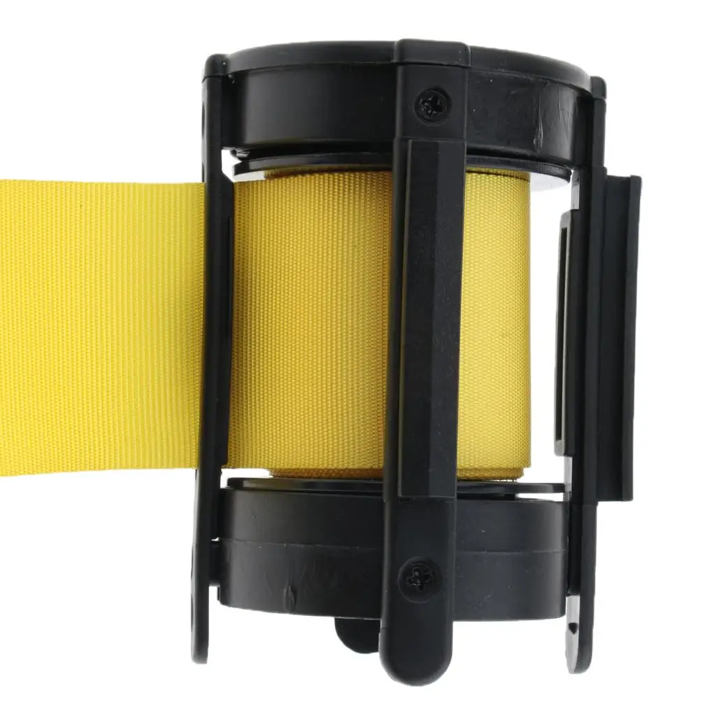 3m Queue Stanchion Crowd Control Barrier Security Retractable Belt Wall Mount Ribbon Stanchion Queue Barrier Belt New