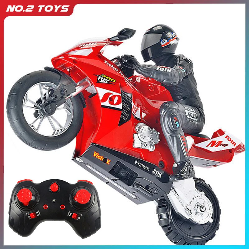 2.4G RC Motorcycle with LED Light Self-Balancing High Speed Remote Control Racing Cars Stunt Motorbike Race Drift Motorcycle Toy