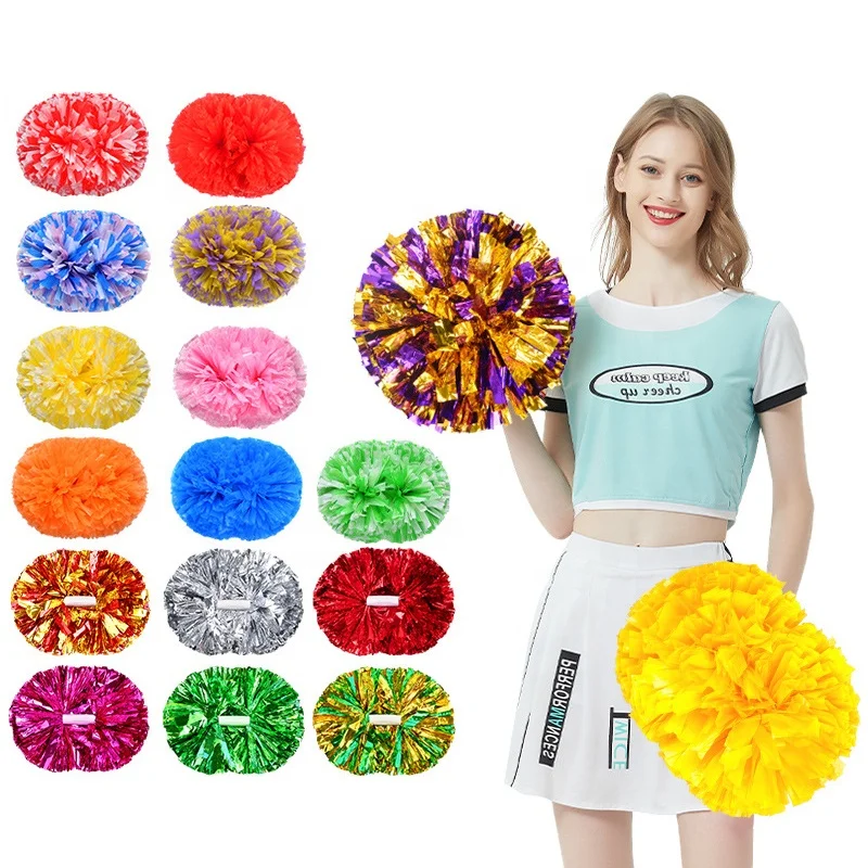 Solid Plastic Flash Cheerleading Pom Poms Cheerleading Flower Ball Cheerleader Handshake Flower Show Colored Ball Show Colored